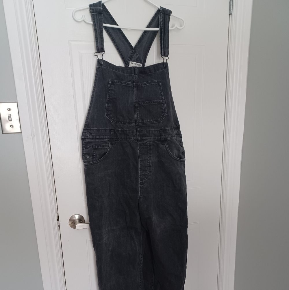 We The Free Black Denim Jumpsuit